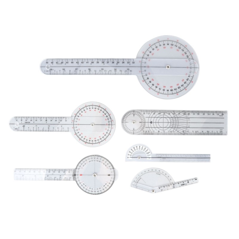 6PCS Medical Goniometer Set 6 8 10inch Multifunction Joint Goniometer