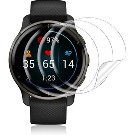 Buoluoioir Pack of 3 Screen Protectors for Garmin Venu 2 Plus Screen Protector, TPU HD Clear Screen Protector Premium Quality Soft, Full Coverage Bubble-Free Anti-Dust for Garmin Venu 2 Plus Flexible