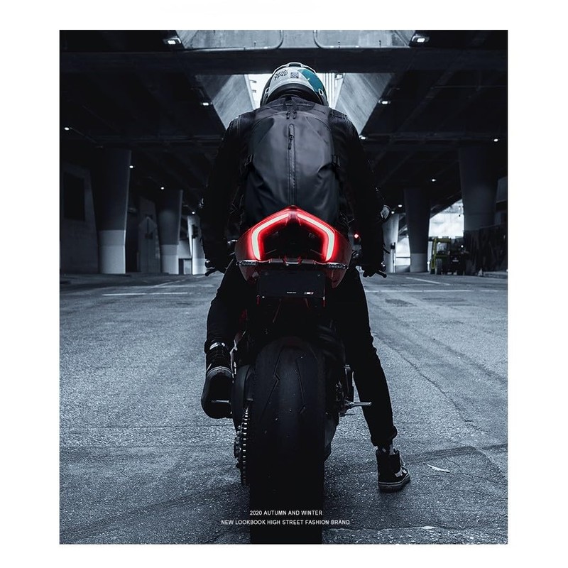 mjmoto Motorcycle Backpack,Reflective Motorcycle Helmet Bag Backpack for Men Women,
