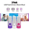 Memory Stick 64GB 3 Pack USB 2.0 Thumb Drive Swivel
