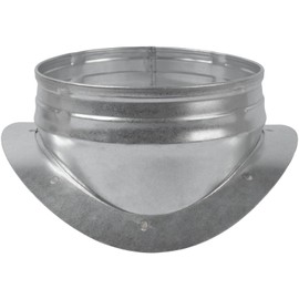 Repa Market Round Saddle Take Off for 8'' Inch Duct - 6'' Outlet Branch Extension - 90 Degree Splitter - Galvanized Steel HVAC Ducting