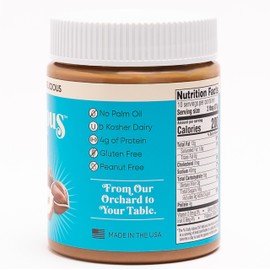NUTLICIOUS Hazelnut Butter Spread (13 oz), Spreadable Roasted Hazelnuts with Silky-Smooth Texture, Made in the USA, No Palm Oil, 4g of Protein