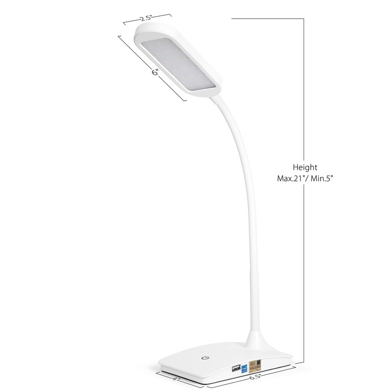TW Desk Lamps for Home Office - Super Bright Small