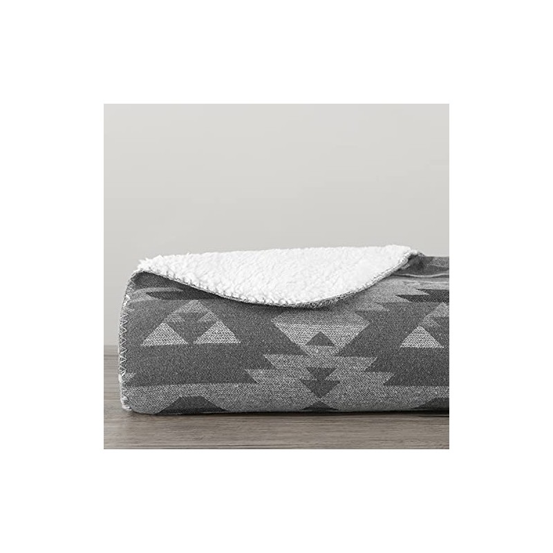 HiEnd Accents Shearling Southwest (Gris frío) Manta Azteca Suave, 127