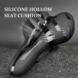 YIUBCZOQI Comfortable Bike Saddle, Soft Leather Spring Bicycle Seat, Gel bike seat, Ideal for Mountain, Road, Exercise Bike Easy to install bicycle saddle