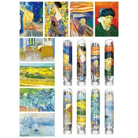 Mini Jigsaw Puzzles for Adults (8 Packs) Double-Sided Puzzle with Reference Blueprint, Micro Puzzle, Comes with Tweezers for Small Puzzles, Suitable As a Gift