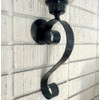 GLOBEDECOR Metal Wall Sconce Pillar Candle Holder Scroll Design with