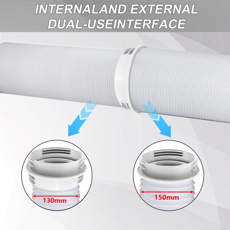 Joycabin Air Conditioning Exhaust Hose Adapter, 150 mm Outside/130 mm