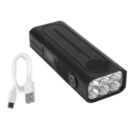 Flat Flashlights 10000LM USB Rechargeable IPX4 Protection 4200mAh with Pocket Clip EDC Flat Flashlight for Outdoor Activities