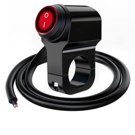 Gebildet 12 V Motorcycle ATV Waterproof Handlebar Headlight Switch, Motorcycle Handlebar Headlight Switch, Fog Light LED On/Off Switch
