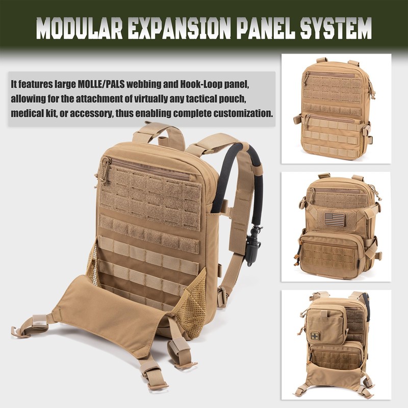 CLTAC ABP Tactical MOLLE Hydration Backpack Military Assault Vest Back