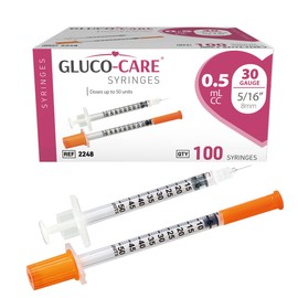 GLUCO-CARE 0.5 ml/cc Syringes 30G x 5/16’’ (8mm), 100/box