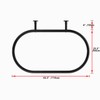 Hoop Shaped Shower Curtain Rod 58.3"x24" – Rustproof Square Oval
