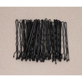 Ruwado 300 Pcs Bobby Hair Pins Metal Wave Shape 2 Inch with Storage Box Hair Clips for Women Bun Rollers Wedding Party Bridal Styling Thick Long Curly Hair Accessories (Black)