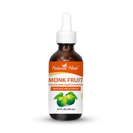 100% Monk Fruit Liquid Sweetener (Optimized with Erythritol) - 4 FL OZ (120 mL) – Glass Bottle| 1Pack)