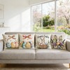 Ticacooler Easter Pillow Covers 18x18 Inch Set of 4, Bunny