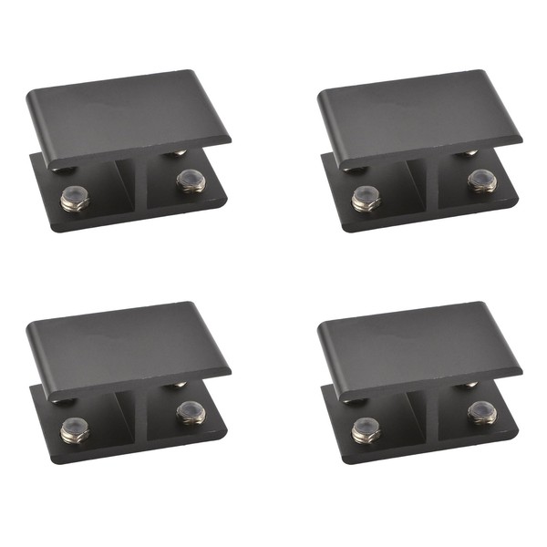 INCREWAY Glass Clamp 4 Pieces Adjustable Double Sided Aluminum Alloy