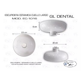 Kavo y gnatus Escupidera Dental Cerámica 23 Cm Gnatus Kavo Cuello Largo