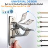 6-Pack No Drill Needed Curtain Rod Holders Brackets, Self Adhesive
