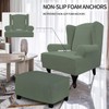 Easy-Going Stretch Wingback Chair Sofa Slipcover 1-Piece Sofa Cover Furniture