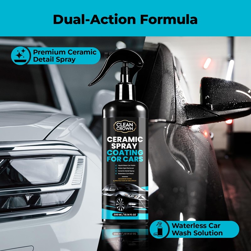 CleanCrown Ceramic Spray Coating for Cars, Advanced Liquid Glass Car