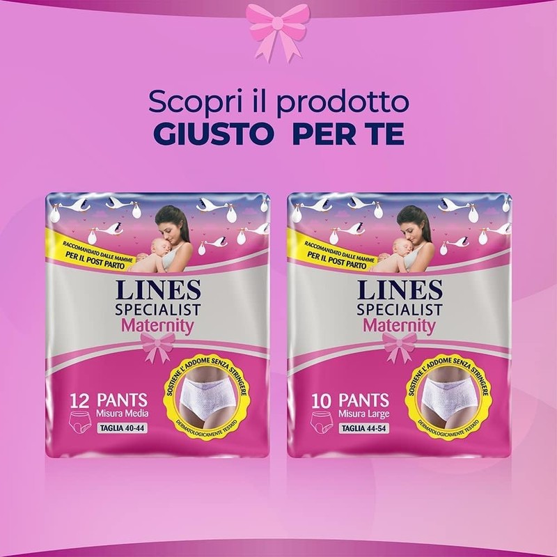 Lines Specialist Pants Maternity, 20 Panties Postpartum M (24 Unità)