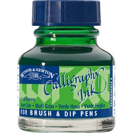 Winsor & Newton Calligraphy Ink, 30ml (1-oz) Bottle, Leaf Green