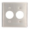 Leviton 2-Gang Hole Device Wallplate, Standard Size, Non-Magnetic Stainless Steel,