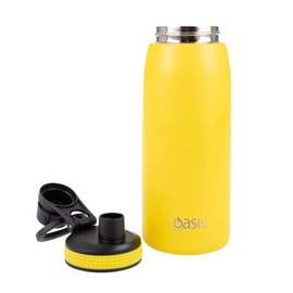 Oasis Stainless Steel Double Wall Insulated Sports Bottle W/Screw Cap 780Ml - Neon Yellow