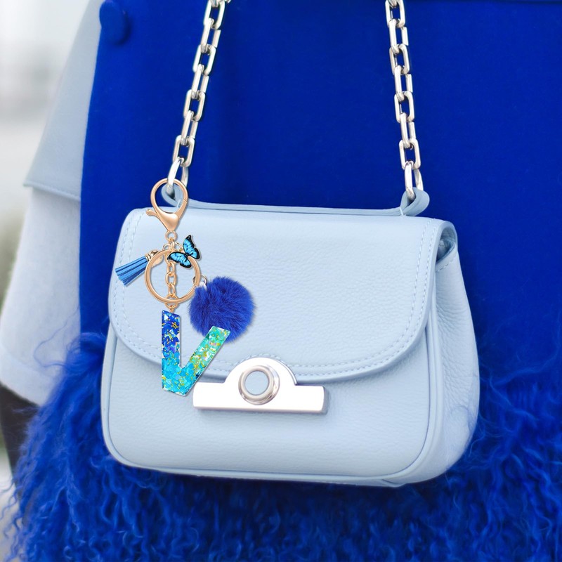 MWOOT Name Letter Keyring Blue, Blue-v