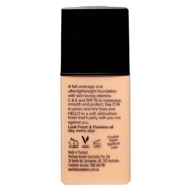 Australis Fresh & Flawless Full Coverage Foundation - Light Neutral