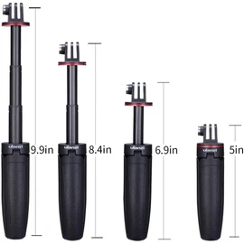Ulanzi MT-09 Extension Pole Tripod, Mini Selfie Stick Tripod Stand Handle Grip for GoPro8 7 6 5 4 Max DJI OSMO Action Insta360 One X SJCAM Vlogging