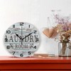 Glaphy Laundry Room Wood Clock Silent Wall Clock Non-Ticking Round
