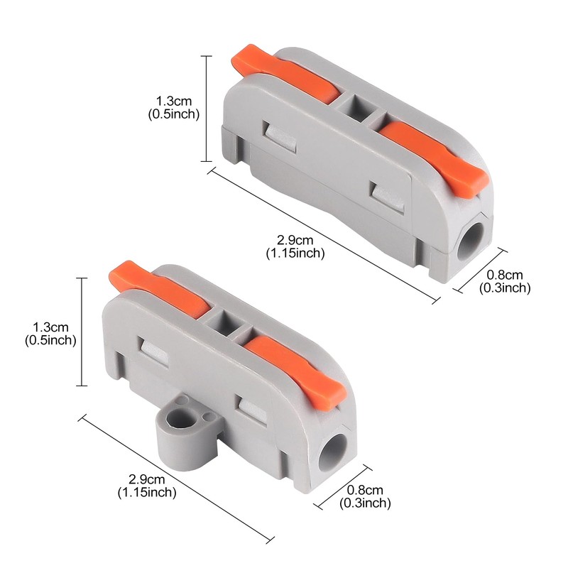 20 Pcs XHF Lever Wire Nut Connector with fixed hole