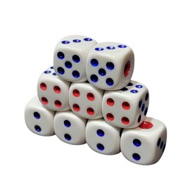 FAST WORLD SHOPPING ® Set of 9 Professional Dice with 6 Sides - Ideal for Board Games and Mathematicians! Educational Game for Fun and Learning