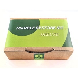 MARBLE RESTORE kit DELUXE to renew the polishing of natural stone ruined by etch marks, scratches or limescale; packaging 100 gr of powder polishing
