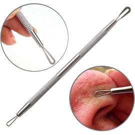Blackhead Remover Pimple Extractor Popper Tool Acne Comedone Blackhead, Blemish, Whitehead Popping, Zit Removing for Nose Face - Stainless Steel Skin Care Tools