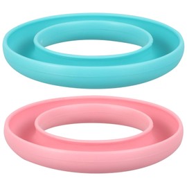 EXCEART Bobbin Ring Plastic Bobbin Holder Storage Container Sewing Case Container for Sewing Machine Bernina Pfaff Elna Babylock Juki Pack of 2 (Blue Pink)