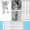 CAVLA Eraser Pencils Set for Artists, Wooden Sketch Eraser Pen