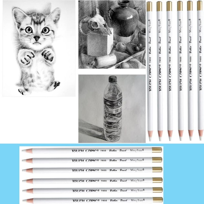 CAVLA Eraser Pencils Set for Artists, Wooden Sketch Eraser Pen