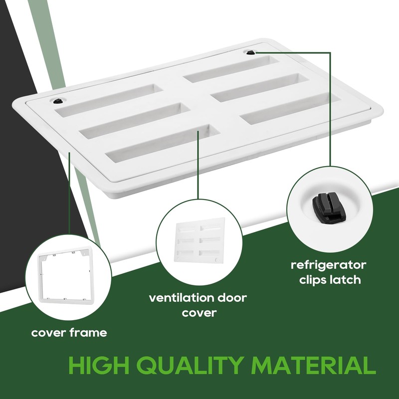 RVGUARD RV Refrigerator Lower/Upper Mount Vent 20-3/4"W x 10-3/4"H, RV