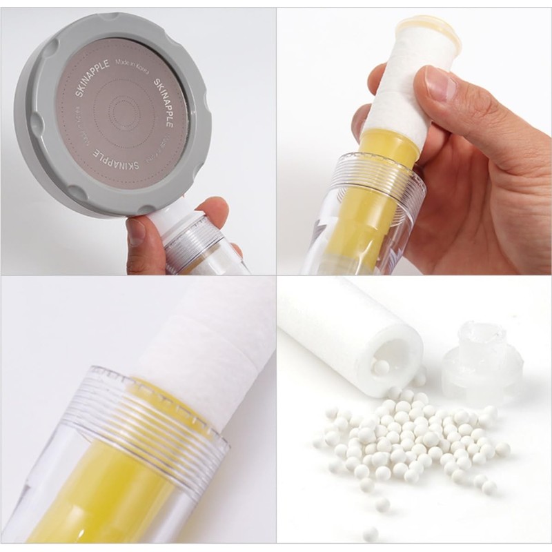 [SKINAPPLE] Vitamin C Filter Showerhead with Micro Sediment Filter, Stainless
