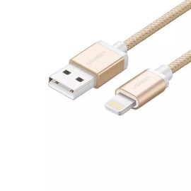 UGREEN 30589 Lightning to USB2.0 Sync and Charging Cable, 2 Meter, Gold
