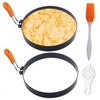 Pancake Ring for Griddle,2 Packs 6 Inch Omelette Ring for