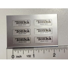 tonkamania Mini Tonka Logo License Plate Sticker For Vintage Jeep Cherokee Silver