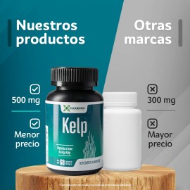 Kit 5 Frascos De Kelp Algas Marinas - 60 Cápsulas Sin Sabor