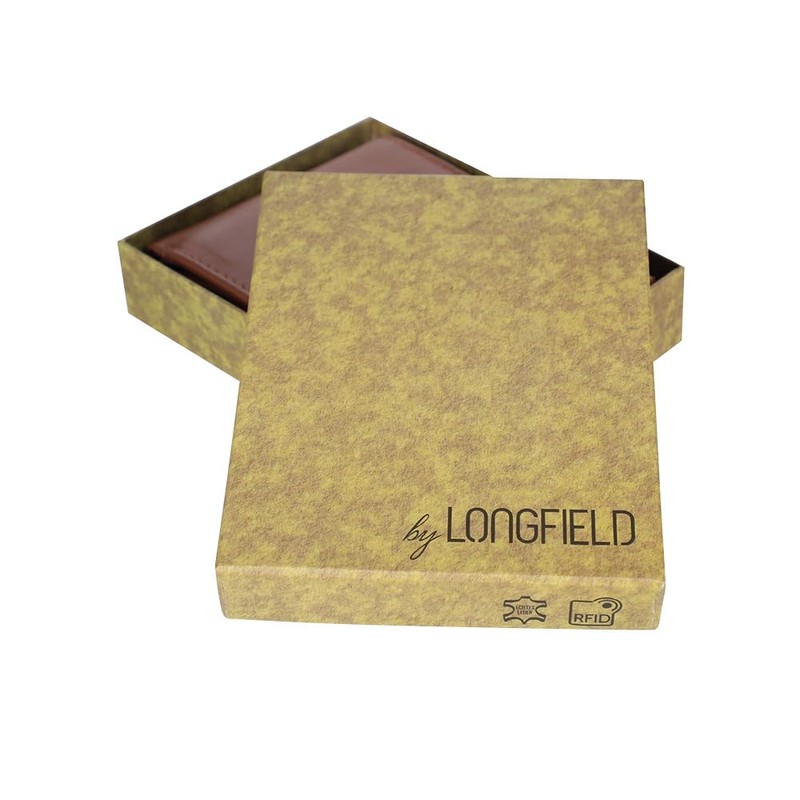 by LONGFIELD Combination Wallet - Men's Wallet, Cowhide Leather, RFID