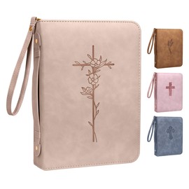 Bible Cover Case for Women or Men - Bible Case/Bible Bag - Bible Cases for Woman - Bible Bags for Women Organizer - Large Bible Covers for Women – PU Leather Bible Cover - Christian Gift for Women