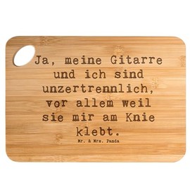 Mr. & Mrs. Panda Bamboo Chopping Board Saying Guitar Friend Gift Musical Instrument, Musician, Humour, Gift Ideas
