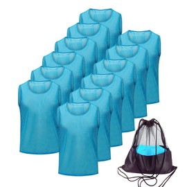 Antoyo Pinnies Soccer pinnies for Soccer Mesh Basketball Jerseys Sky Blue-XL